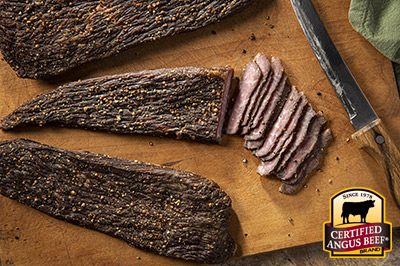 Biltong Style Beef Jerky  recipe provided by the Certified Angus Beef® brand.
