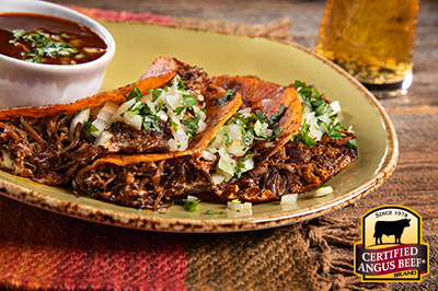 Instant Pot Beef Birria Tacos  recipe provided by the Certified Angus Beef® brand.