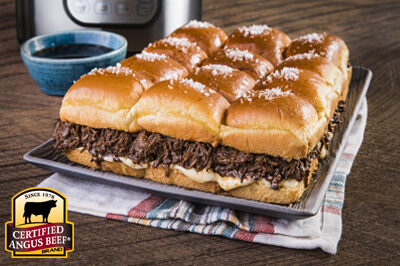 Instant Pot French Dip Pull-Apart Sliders recipe provided by the Certified Angus Beef® brand.