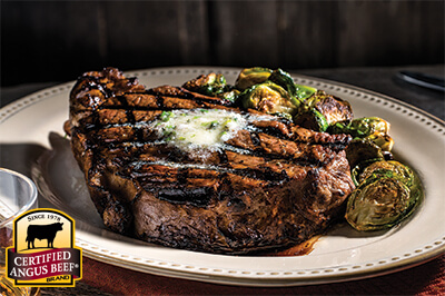 Grilled Steaks and Brussels Sprouts recipe provided by the Certified Angus Beef® brand.