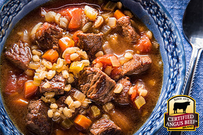Beef and Barley Soup recipe provided by the Certified Angus Beef® brand.