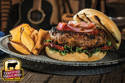 Mixed-In Barbecue Bacon Cheddar Burger recipe provided by the Certified Angus Beef® brand.