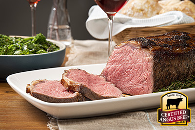 Reverse Seared Savory Split Strip  recipe provided by the Certified Angus Beef® brand.