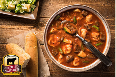 Beef Marinara and Tortellini Stew recipe provided by the Certified Angus Beef® brand.