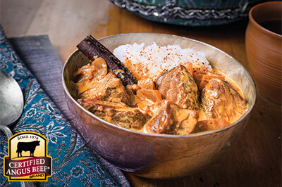 Exotic Beef Korma recipe provided by the Certified Angus Beef® brand.