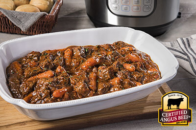 Instant Pot Easy Beef Stew recipe provided by the Certified Angus Beef® brand.