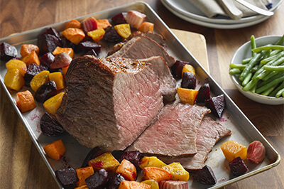 One Pan Beef Roast with Root Vegetables recipe provided by the Certified Angus Beef® brand.