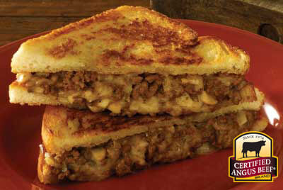Toasty Grilled Beef and Cheese recipe provided by the Certified Angus Beef® brand.