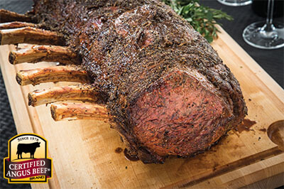 Perfect Pepper and Herb-Crusted Prime Rib recipe provided by the Certified Angus Beef® brand.