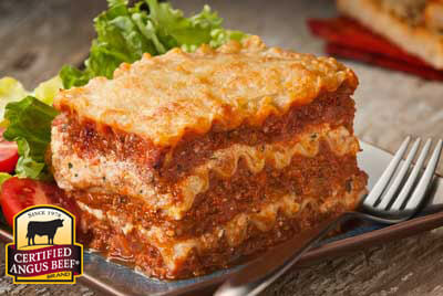 Big Beef Lasagna recipe provided by the Certified Angus Beef® brand.