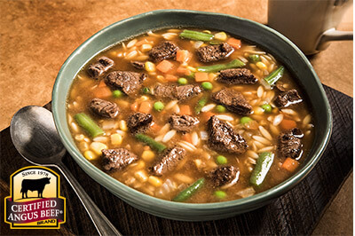 Easy Beef Vegetable Soup recipe provided by the Certified Angus Beef® brand.