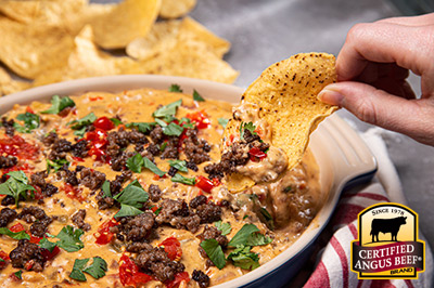 Easy Beef Queso  recipe provided by the Certified Angus Beef® brand.