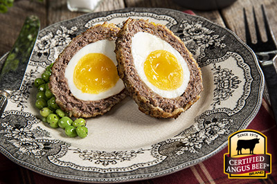 Air Fryer Scotch Egg recipe provided by the Certified Angus Beef® brand.