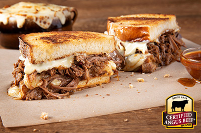 Instant Pot Brisket Baked Grilled Cheese recipe provided by the Certified Angus Beef® brand.