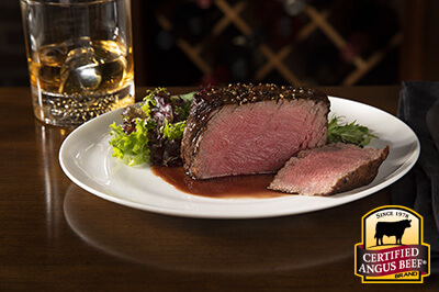 Pan Roasted Filet with Red Wine Reduction Sauce recipe provided by the Certified Angus Beef® brand.