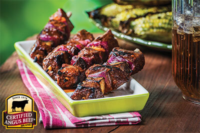 Sugar Cane Steak Kabobs recipe provided by the Certified Angus Beef® brand.