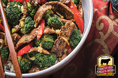 Orange Beef with Broccoli Stir-Fry recipe provided by the Certified Angus Beef® brand.