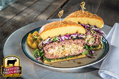 Chesapeake Bay Crab-Stuffed Burger recipe provided by the Certified Angus Beef® brand.