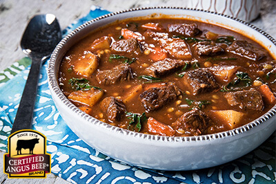 Fragrant Beef Stew with Collard Greens and Lentils recipe provided by the Certified Angus Beef® brand.