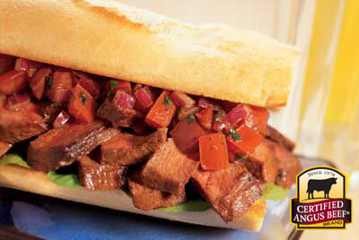 Steak Bruschetta Sandwich recipe provided by the Certified Angus Beef® brand.