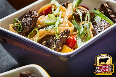 Teriyaki Beef Lo Mein recipe provided by the Certified Angus Beef® brand.