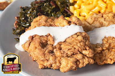 Country Fried Steak with White Gravy recipe provided by the Certified Angus Beef® brand.
