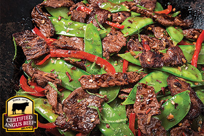 Ginger Lime Beef Stir-Fry recipe provided by the Certified Angus Beef® brand.