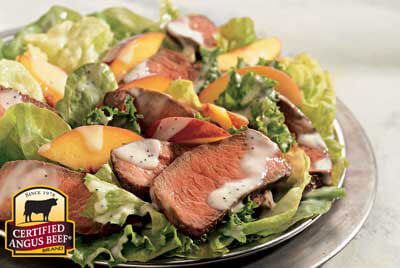 Steak & Peach Salad with Lemon Dressing recipe provided by the Certified Angus Beef® brand.
