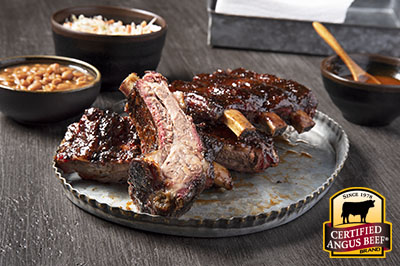 Bourbon Barbecue Beef Back Ribs  recipe provided by the Certified Angus Beef® brand.