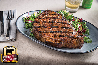 Grilled Ribeye with Arugula, Radicchio and Pear Salad recipe provided by the Certified Angus Beef® brand.