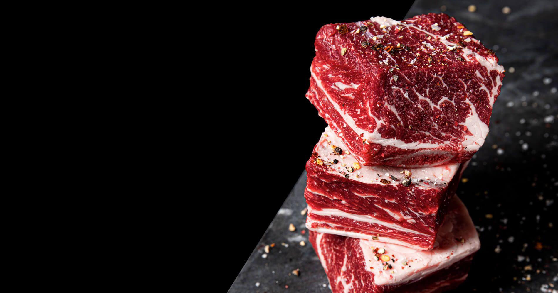 Raw Short Rib Stack