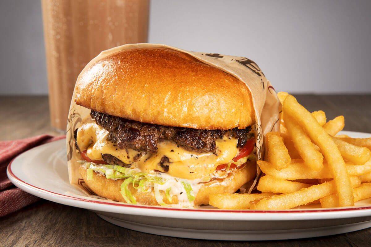 Classic smash burger with secret sauce