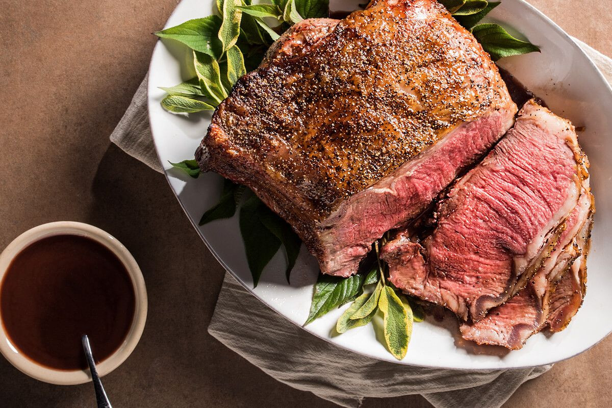 Strip Roast with Red Wine Reduction Sauce