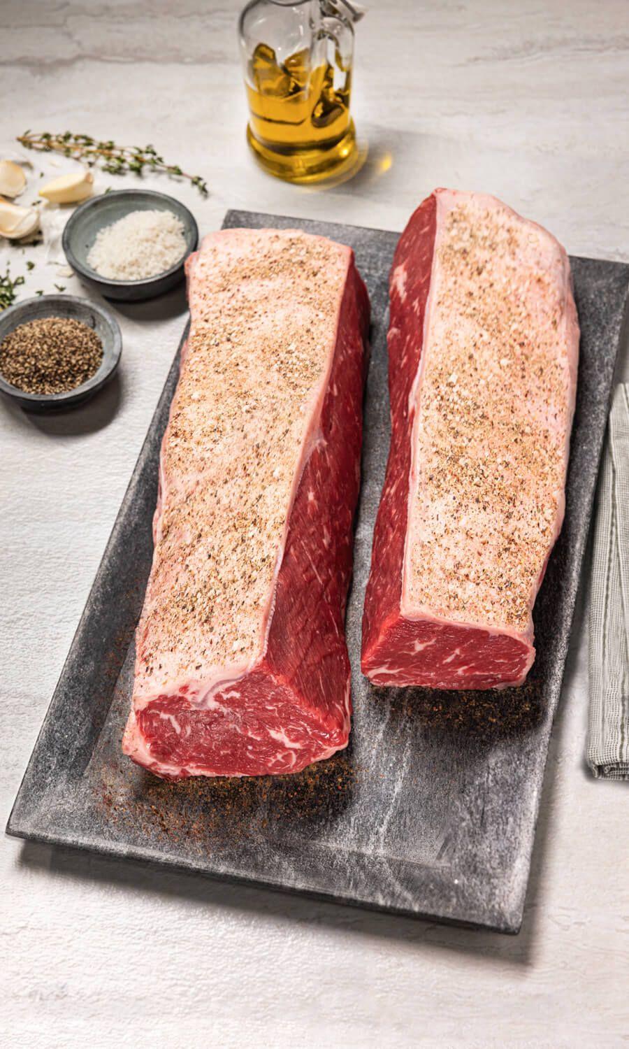 Raw Choice Loin Striploin Split Roast