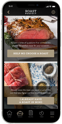 Mobile device paging through the Roast Perfect App