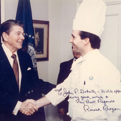 John Doherty meeting Ronald Reagan
