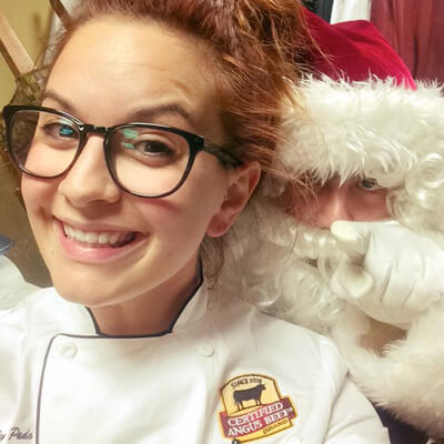 Chef Ashley and Santa Claus