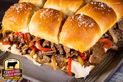 Philly Cheese Steak Sliders  recipe provided by the Certified Angus Beef® brand.