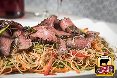 Grilled Flank Steak with Thai Noodle Salad recipe provided by the Certified Angus Beef® brand.