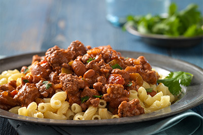 Easy Skillet Chili Mac recipe provided by the Certified Angus Beef® brand.