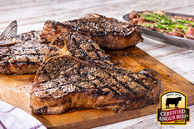 Perfect Backyard Porterhouse Steak Meal recipe provided by the Certified Angus Beef® brand.