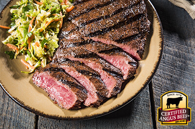 Chili Mocha Flat Iron Steaks recipe provided by the Certified Angus Beef® brand.