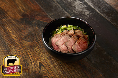 Japanese Style Roast Beef with Rice and Vegetables   recipe provided by the Certified Angus Beef® brand.