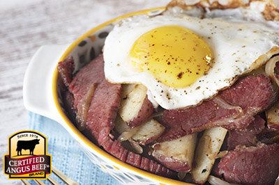 Instant Pot Corned Beef Hash recipe provided by the Certified Angus Beef® brand.