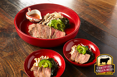 Seared Beef Tataki Marinated in Plum Wine  recipe provided by the Certified Angus Beef® brand.