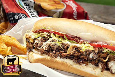 Beef Chopped Cheese Sandwich recipe provided by the Certified Angus Beef® brand.