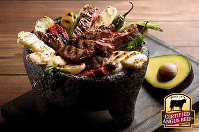 Flank Steak Molcajete  recipe provided by the Certified Angus Beef® brand.