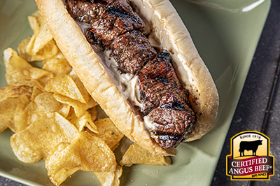 Beef Spiedie Sandwich  recipe provided by the Certified Angus Beef® brand.