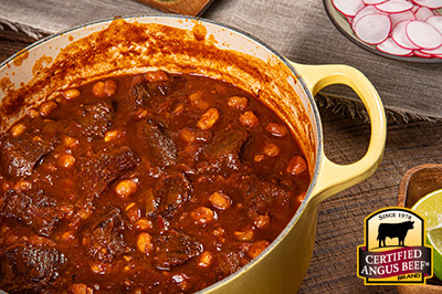 Beef Pozole Rojo  recipe provided by the Certified Angus Beef® brand.