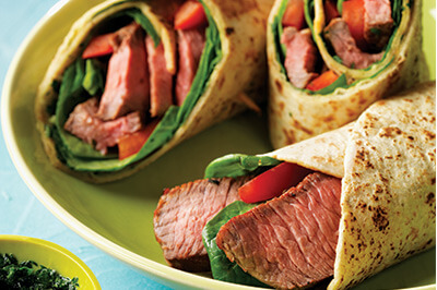 Chimichurri Steak Wraps recipe provided by the Certified Angus Beef® brand.